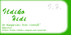 ildiko hidi business card